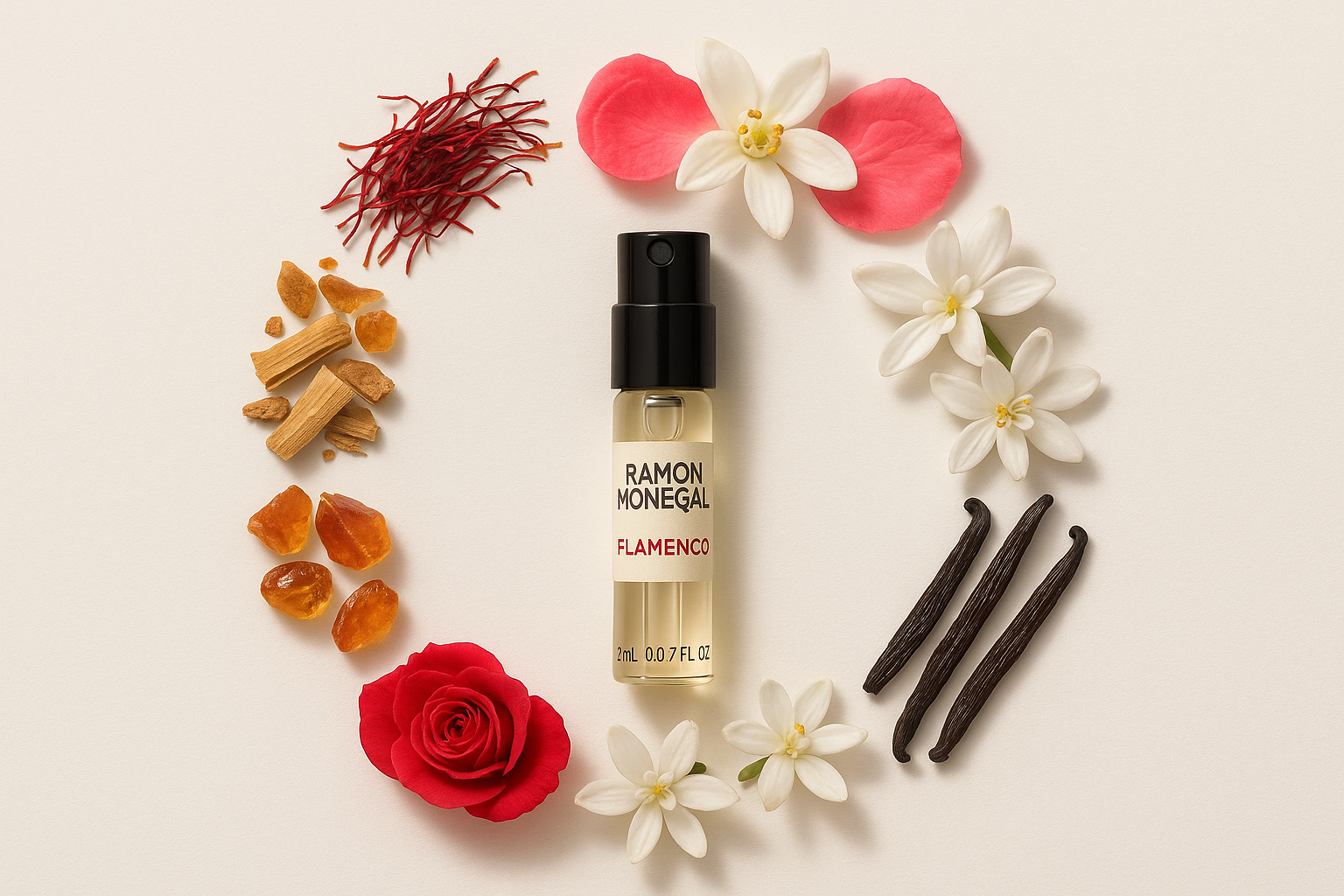 Ramon Monegal Flamenco official perfume sample 2ml 0.06 fl.o.z. perfume tester Ramon Monegal Flamenco official perfume sample 2ml 0.06 fl.o.z. perfume tester