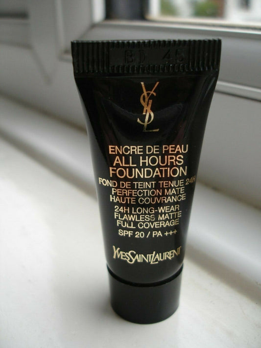 Yves Saint Laurent All Hours Foundation 5ml  0.16 fl. oz. official skincare sample Shade B 90 Ebony