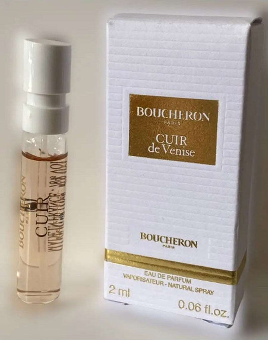 Boucheron Cuir de Venise 2ml 0.06 fl. onz. muestras oficiales de perfumes, Boucheron Cuir de Venise 2ml 0.06 fl. onz. muestras de fragancias oficiales