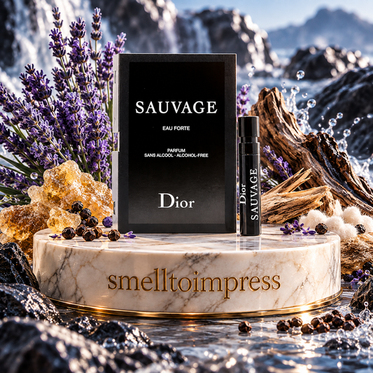 picture of Christian Dior Sauvage Eau Forte EDP 1ML 0.03 fl. oz. official perfume sample from Smelltoimpress