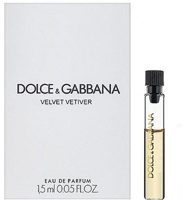 Dolce & Gabbana VELVET Vetiver 1.5 מ"ל 0.05 פל. עוז. מדגם בושם רשמי