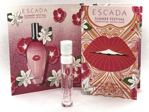Escada Summer Festival édition limitée 1.2 ml 0.04 fl. onces. échantillons de parfums officiels