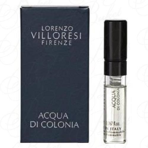 Lorenzo Villoresi Firenze Acqua Di Colonia דגימת ניחוח רשמית 2ml 0.06 fl. עוז