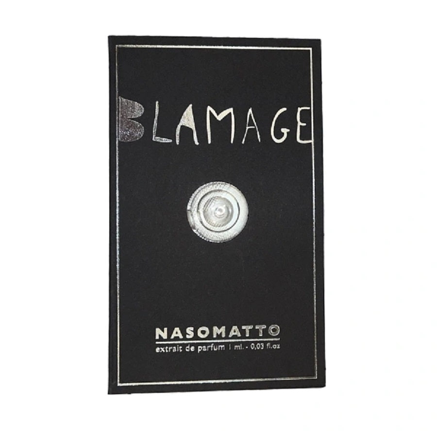 Nasomatto Blamage virallinen hajuvesinäyte 1ml 0.03 fl.oz.
