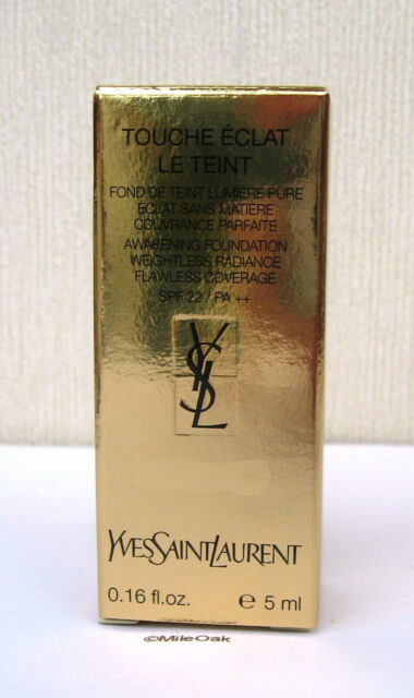 Yves Saint Laurent Touche Eclat 파운데이션 5ml 0.16 fl. 온스 스킨케어 샘플 쉐이드 BD 25 웜 베이지
