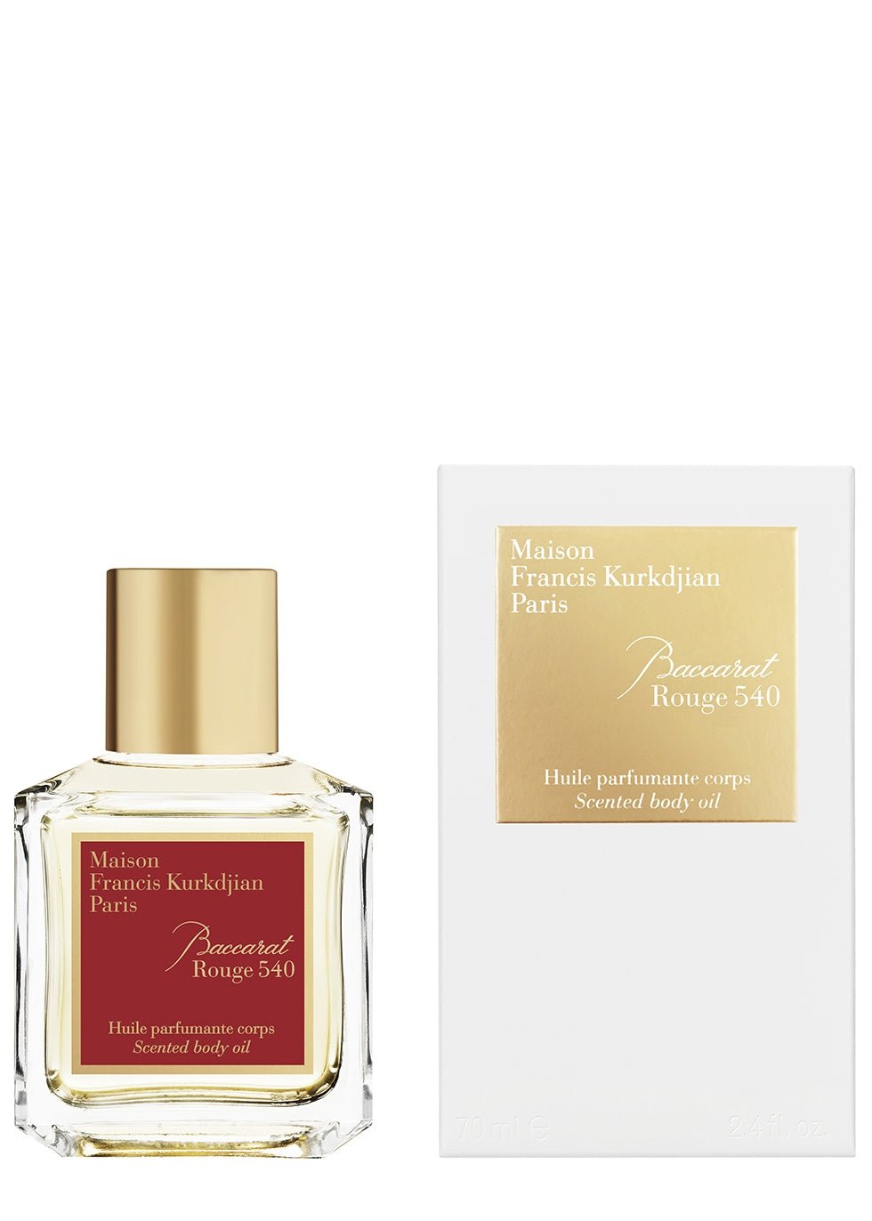 Aceite corporal Baccarat Rouge 540 de Maison Francis Kurkdjian 70 ml