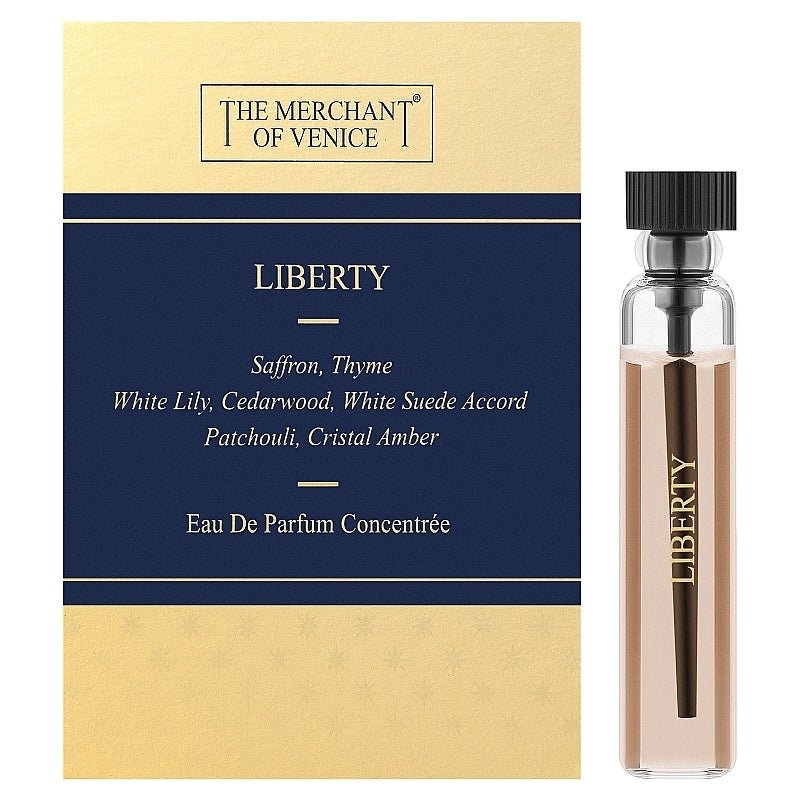 The Merchant of Venice Liberty 2ml 0.06 fl. oz Officiellt parfymprov, The Merchant of Venice Liberty 2ml 0.06 fl. oz 液量オンス公式香水サンプル, The Merchant of Venice Liberty 2ml 0.06 fl. oz официална парфюмна проба, The Merchant of Venice Liberty 2ml 0.06 fl. oz échantillon de parfum officiel, The Merchant of Venice Liberty 2ml 0.06 fl. oz virallinen hajuvesinäyte, The Merchant of Venice Liberty 2ml 0.06 fl. oz oficjalna próbka parfym,